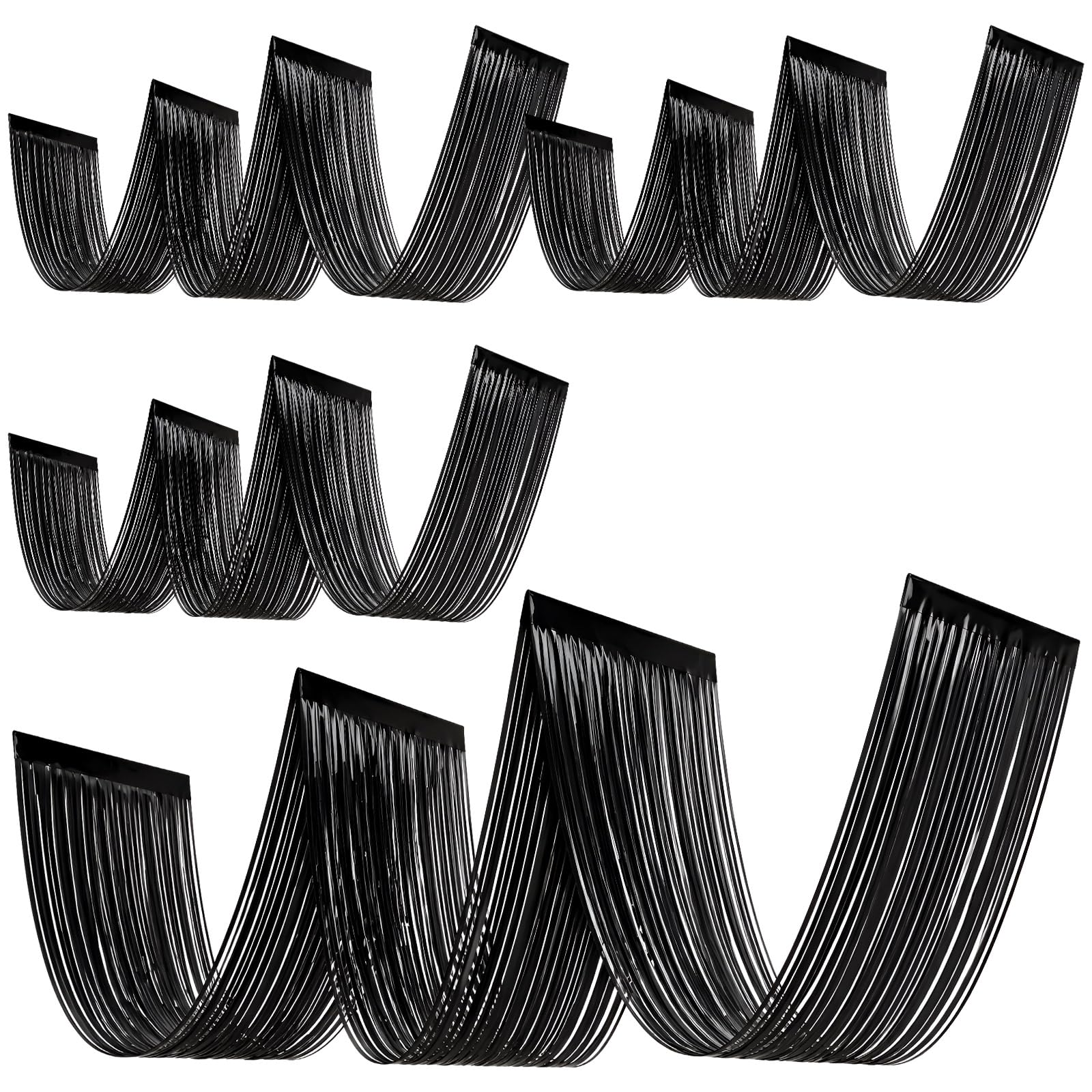 4 PCS Black Tinsel Fringe Ceil - Tinsel Garland Decoration ulasan dan harga