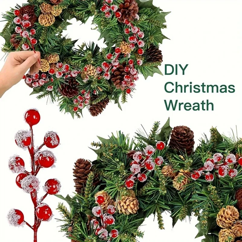 10-200PCS Artificial Red Berry - Christmas Tree Artificial ulasan dan harga