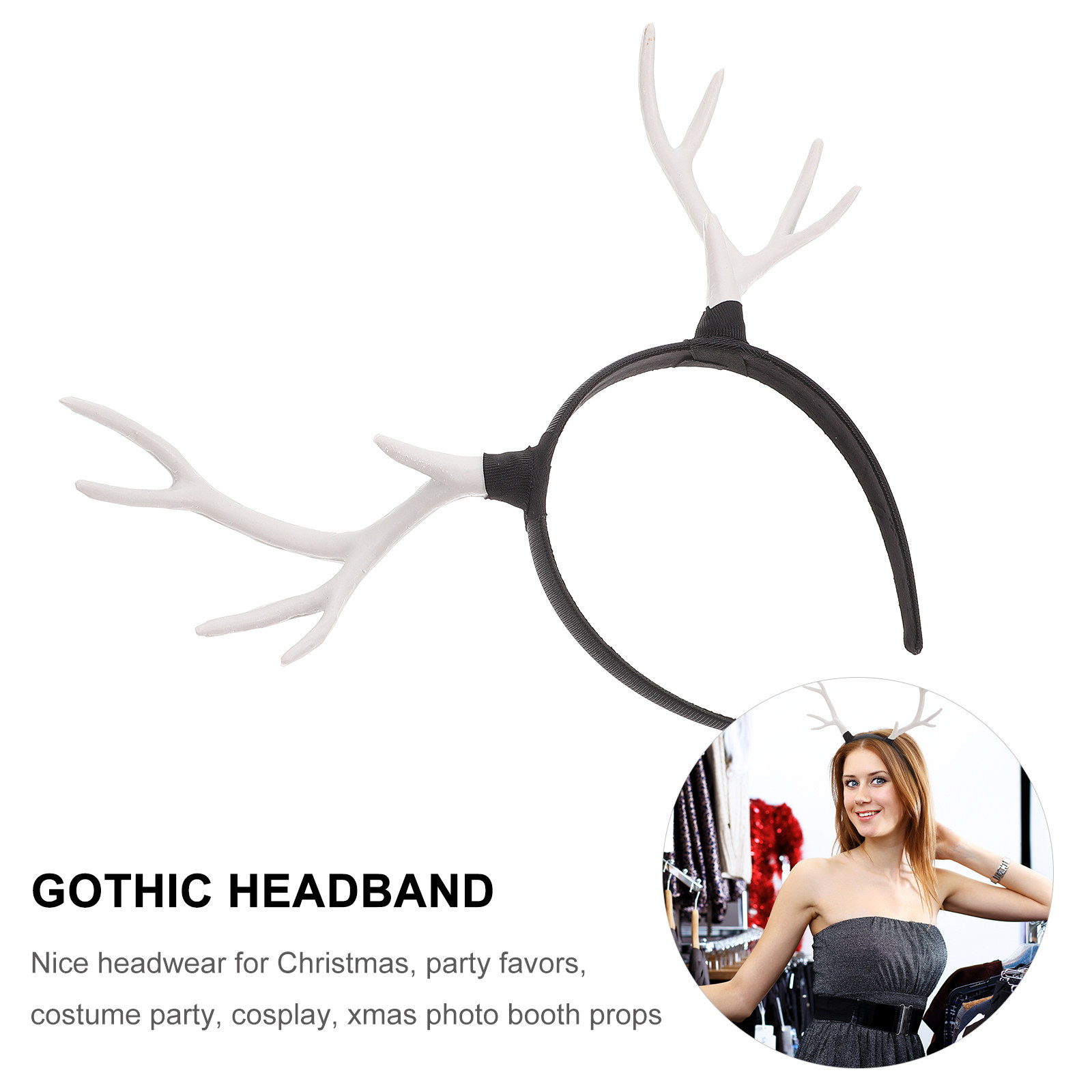 1Pcs Adorable Reindeer Antler  - Reindeer Antlers Headband ulasan dan harga