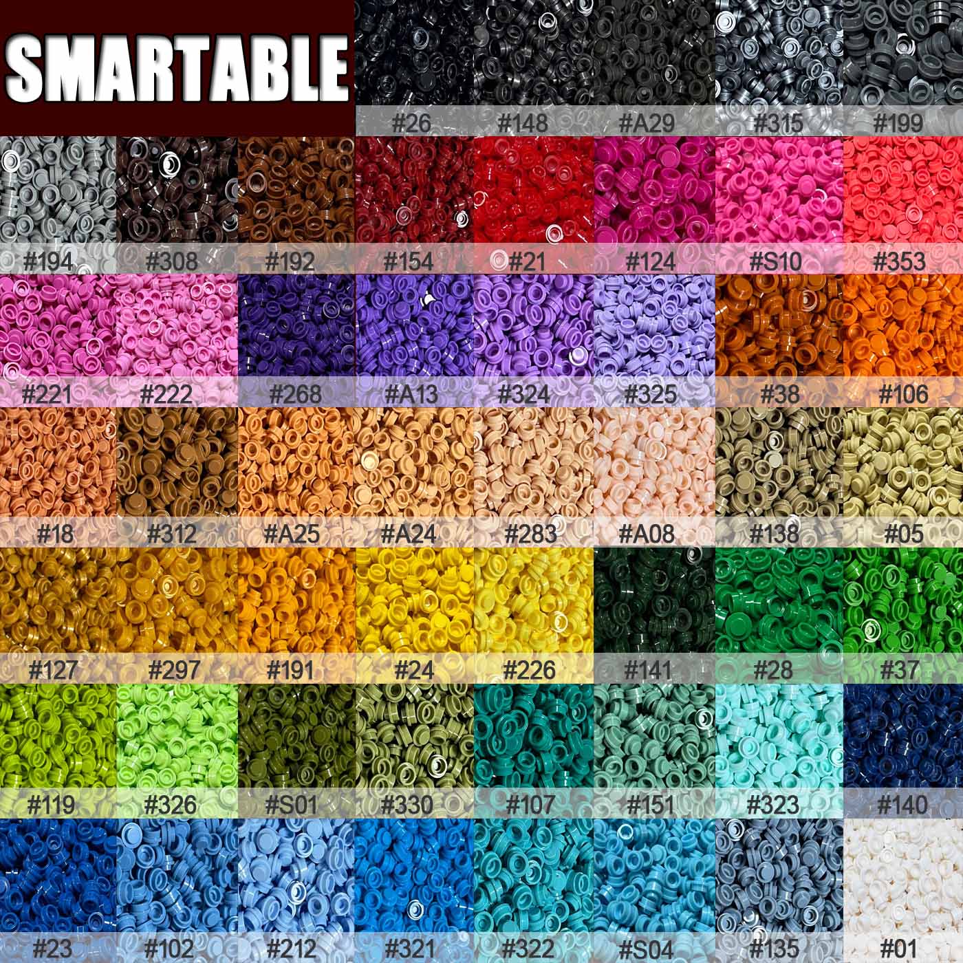 Round Plate 1x1 DIY Pixel Art  - Lego Set City ulasan dan harga