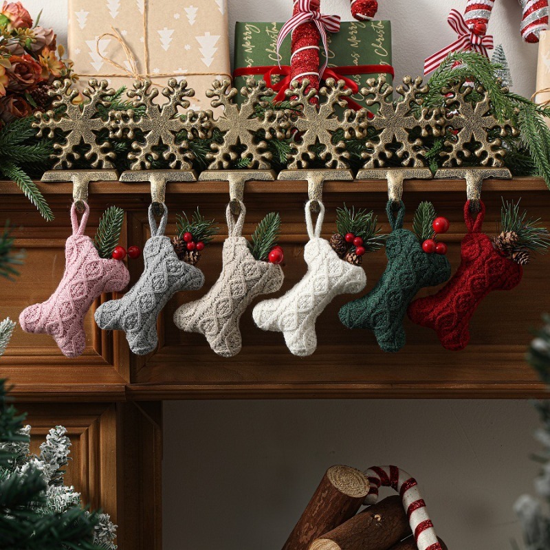 Multicolor Cable Knit Bone Sha - Christmas Stocking Hanging ulasan dan harga