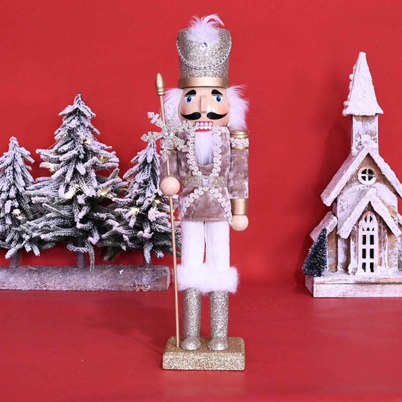 L9NB Desktop Ornament Wooden N - Nutcracker Figurine ulasan dan harga